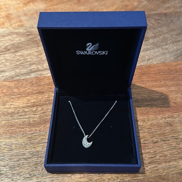 NIB Swarovski Flicker Moon Pendant - Picture 2 of 4